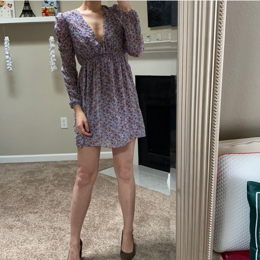 wild fable | Long Sleeve Floral Mini Dress - Picture 5 of 14